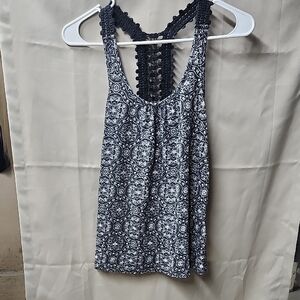 LEI Womens Lace Racerback Tank Size S